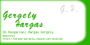 gergely hargas business card